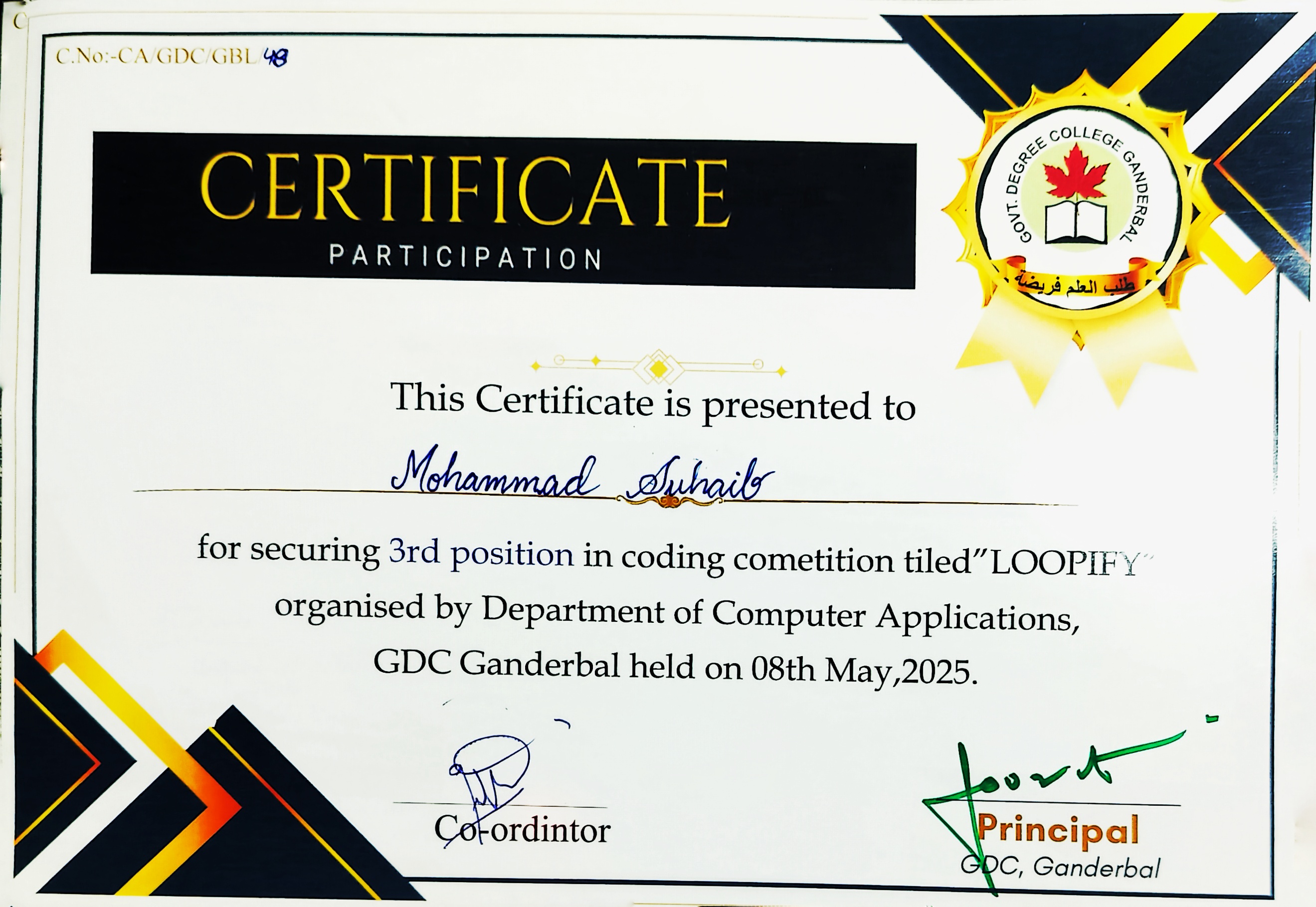 JavaScript Mastery Certificate